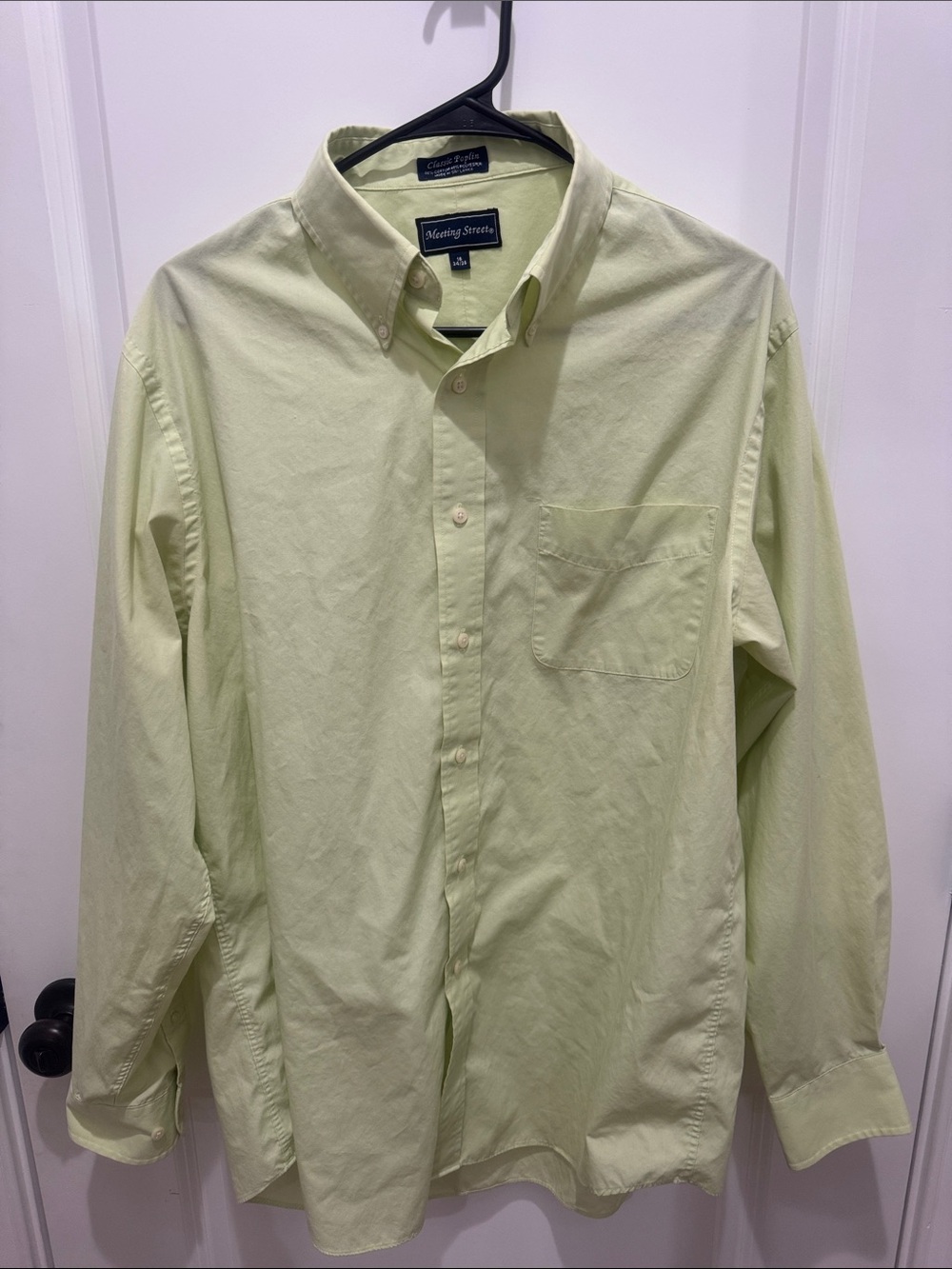 Men's Light Green Oxford Button-Down Dress Shirt - Mason & Sons